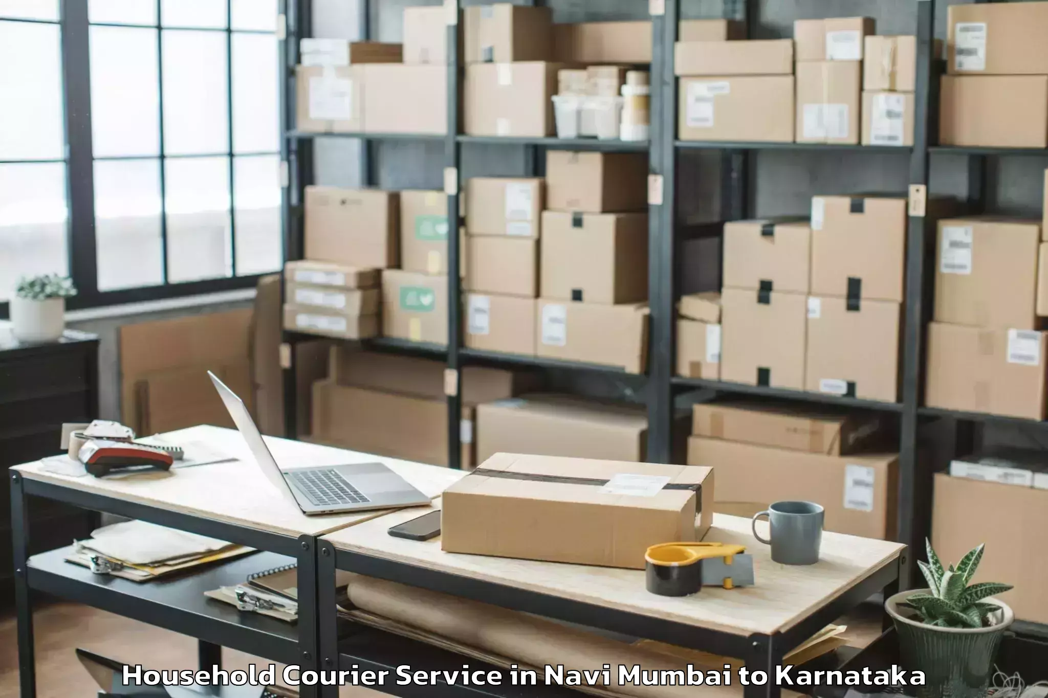 Top Navi Mumbai to Hosadurga Household Courier Available